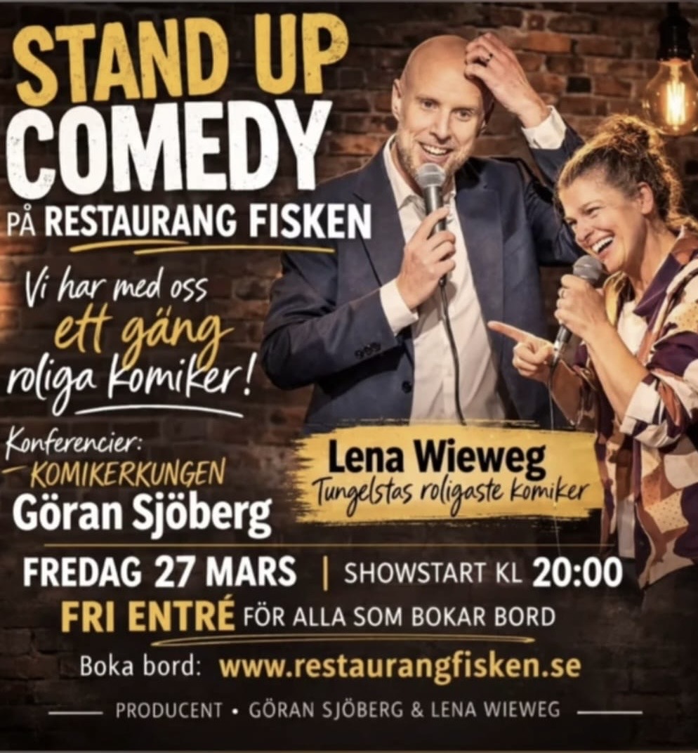 Stand up och underhållning på Restaurang Fisken