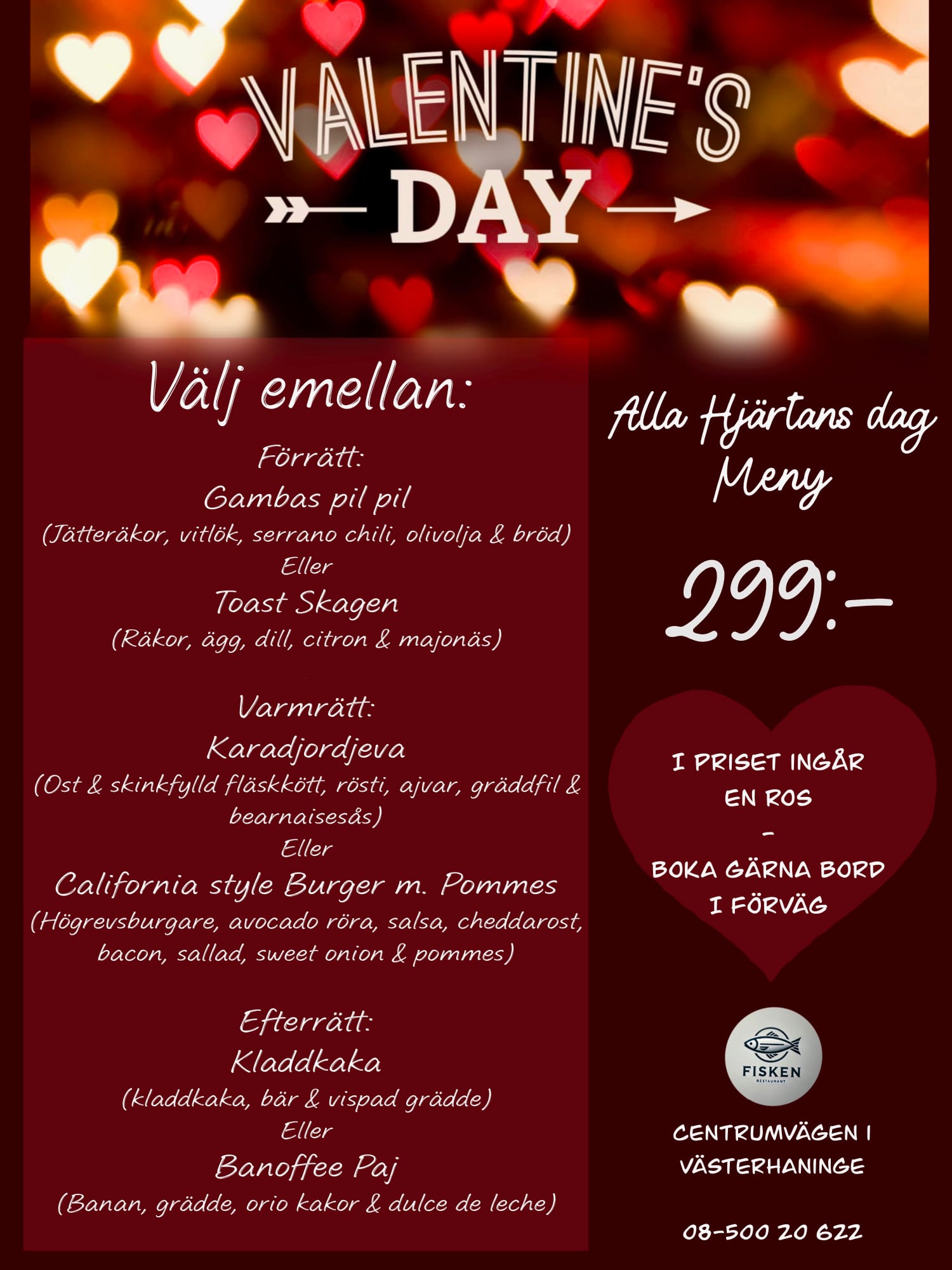 Alla hjärtans dag hos Restaurang Fisken